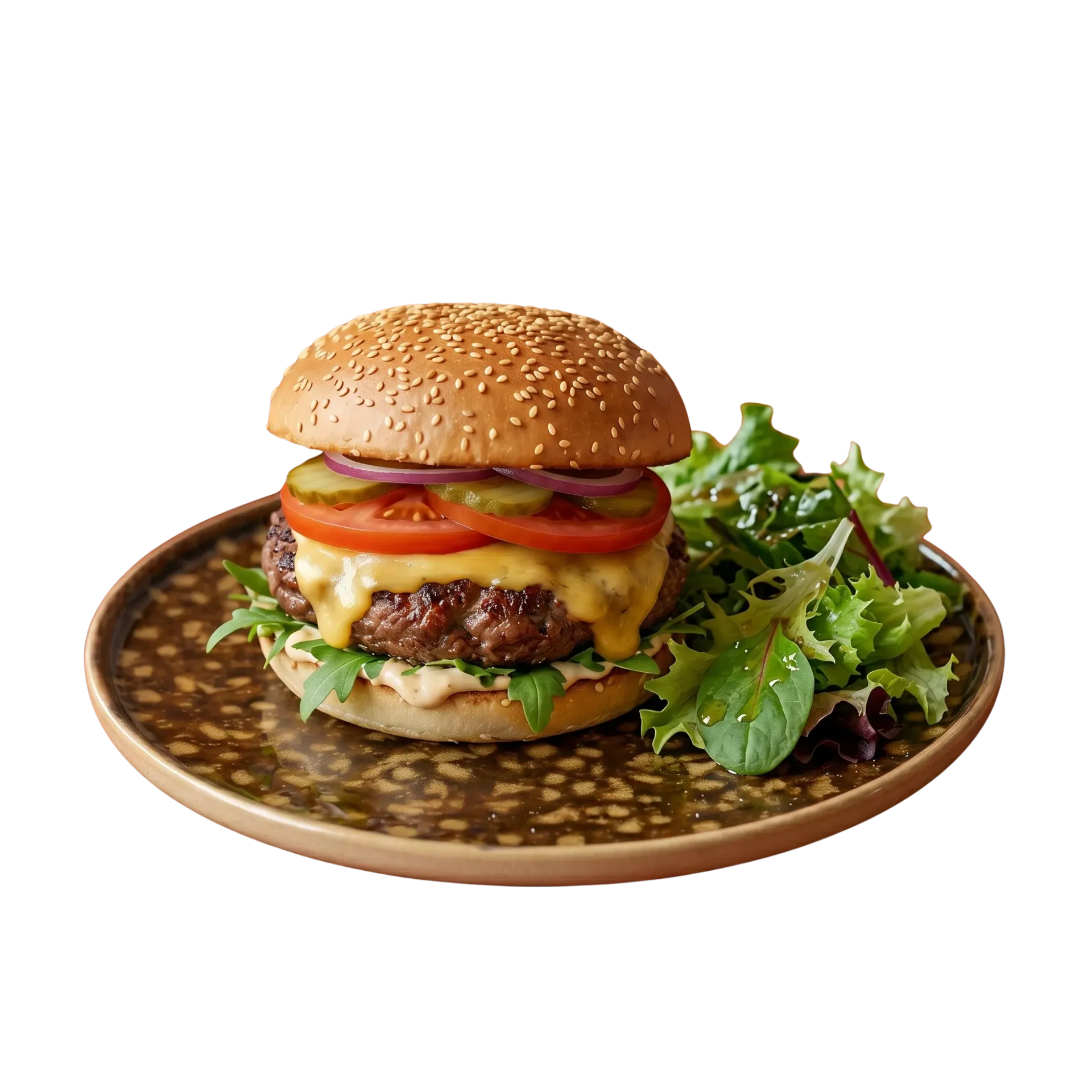Burger (Bœuf, Salade)